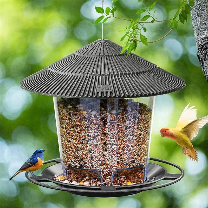 Hanging Spinning Squirrel Proof Wild Bird Feeder Portable Seed Feeder Garden UK