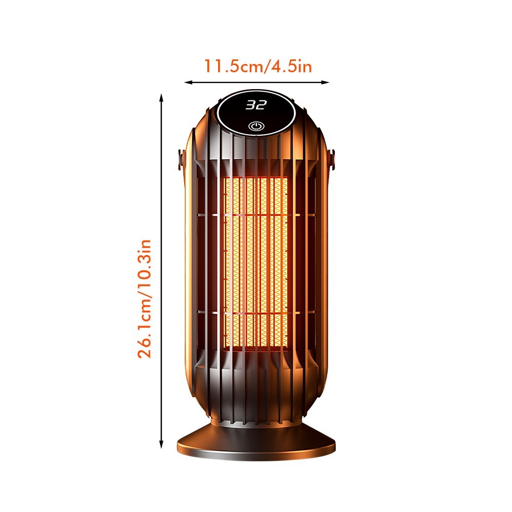 2500W Electric Heater Low Energy Room Heater Portable for Home 4 Heat Setting
