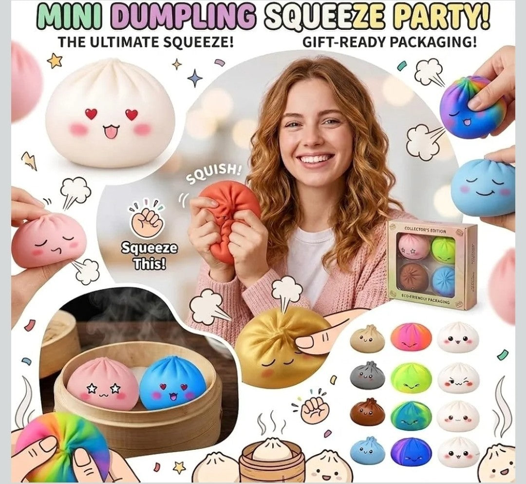 24 Days Mystery Dumpling Calendar, Advent Calendar Cute Squishy Toys for Kids 3+