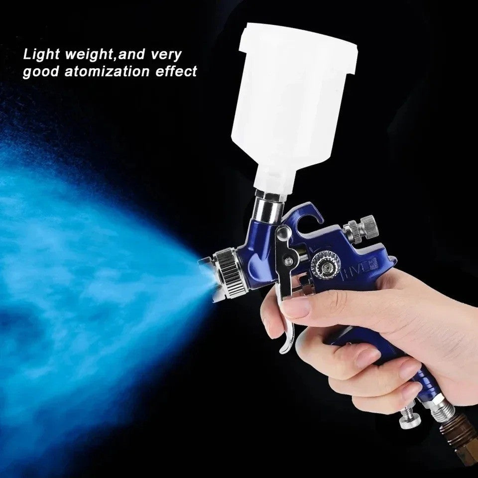 HVLP Mini Gravity Feed Air Spray Paint Gun 1.0 mm Nozzle Auto Car Paint Sprayer