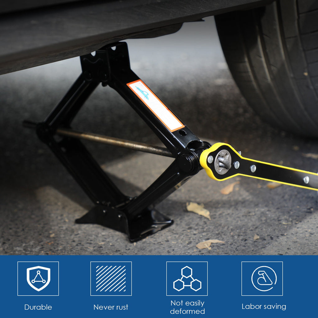2.5 Ton Car Auto Jack Kit with Hand Crank Wrench Garage Tool Scissor Jack Set UK
