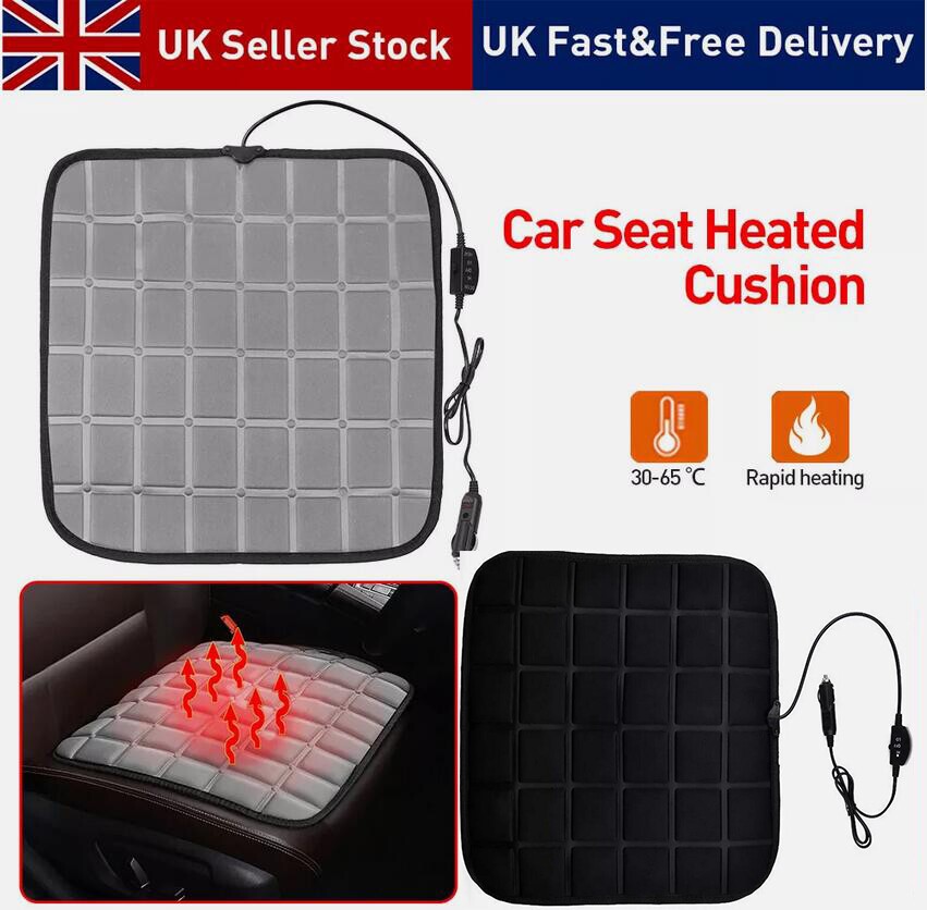 12V Car Seat Pad Cushion Cover Electric Heating Heater Warm Heated Mat Universal