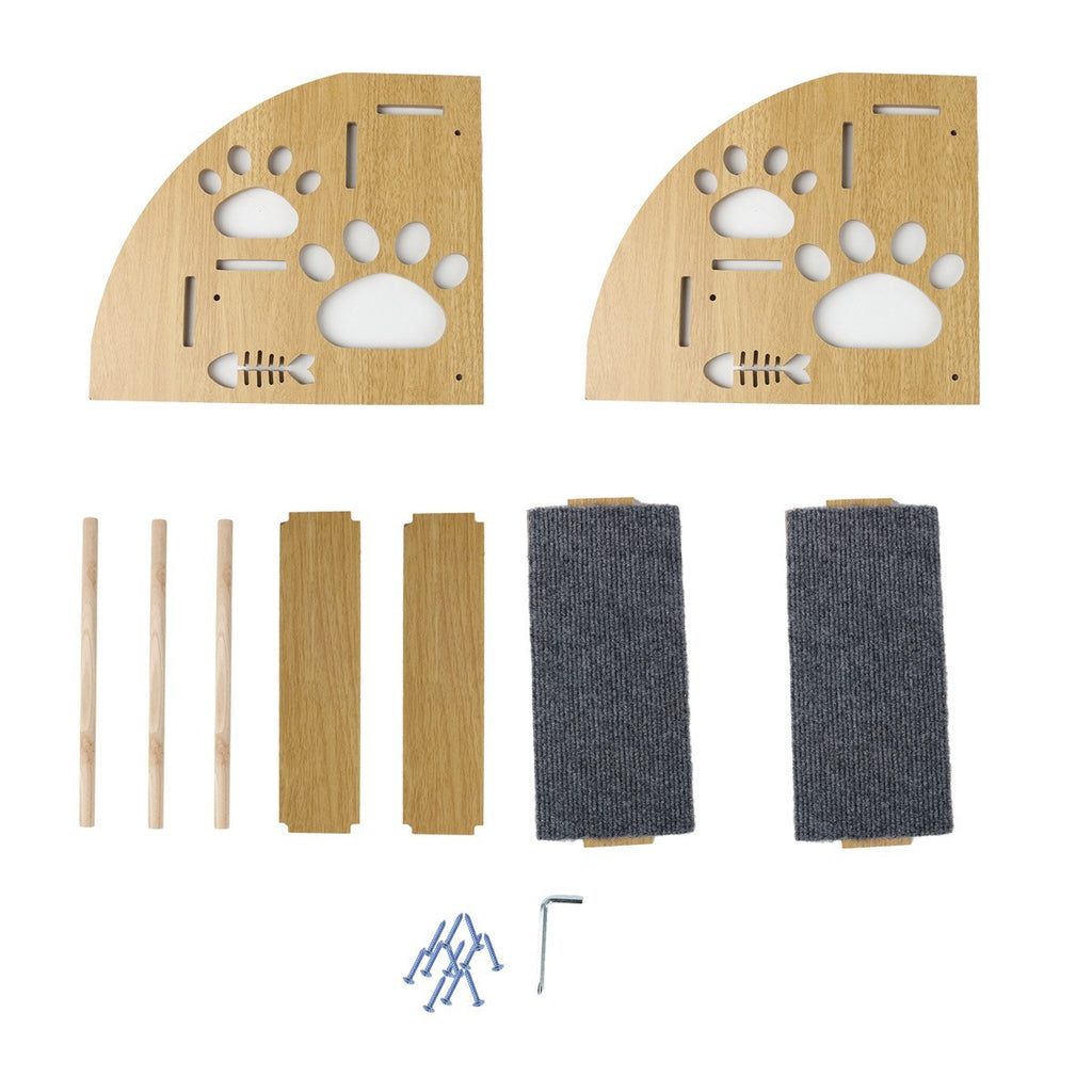2/3 Steps Pet Ramp Wooden Dog Cat Steps Stairs Non-slip Safety Ladder For Sofa