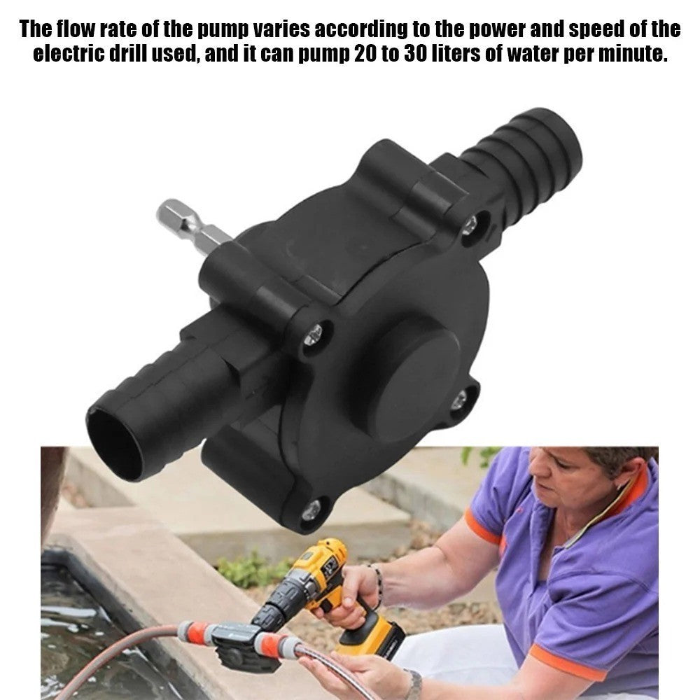 2X Portable Electric Powered Drill Pump Oil Fluid Water Transfer Pumps Self Prim