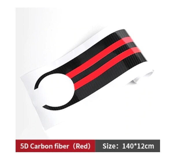 BMW Performance 5D Carbon Fiber Car Hood Bonnet Sticker Car Decals Stripes