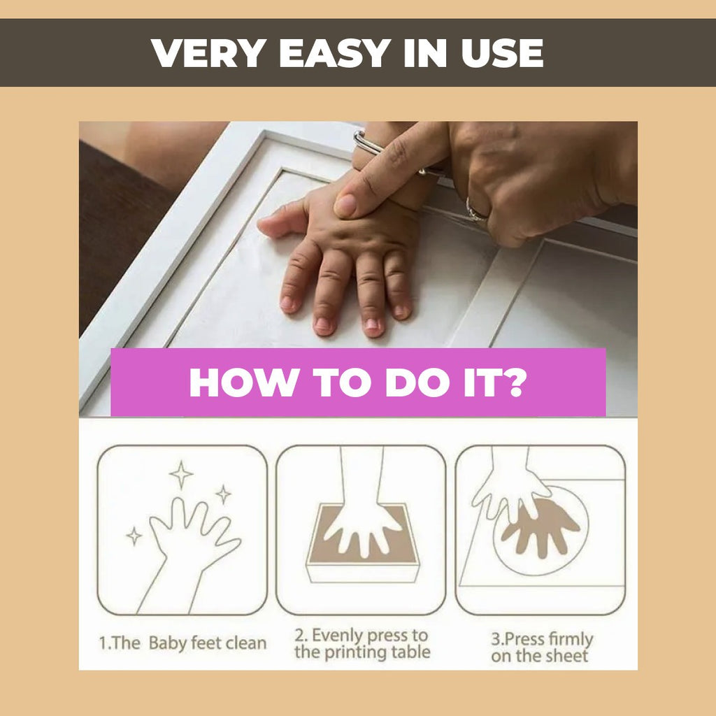 Baby Handprint Footprint Kit with Frame Newborn Keepsake Gift Baby Shower