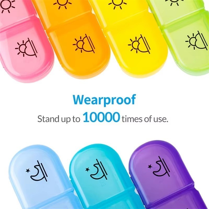 7 Day Pill Dispenser Medicine Tablet Storage Organiser Case Weekly Box UK