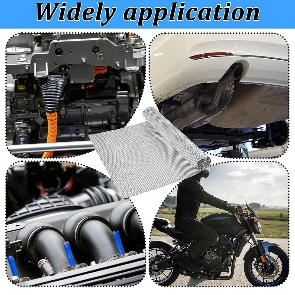 Motorsport Embossed Aluminium Heat Shield Material 40x100cm Sheet Rally