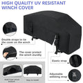 Car Winch Cover Black Waterproof Anti-dust Soft Winch Cover for Driver Recovery