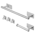 5pcs Bathroom Accessories Set No Drilling Towel and Toilet Roll Holder Set