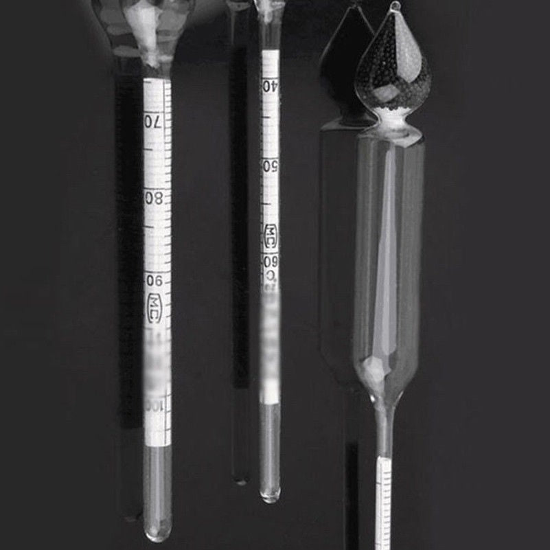 3Pcs Hydrometer Alcohol Meter Vinometer Tester With Thermometer Gadget Set Y