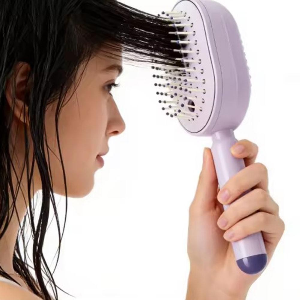 Electric Spray Air Cushion Massage Comb,Self-Cleaning Anti-Tangle Electric Brush