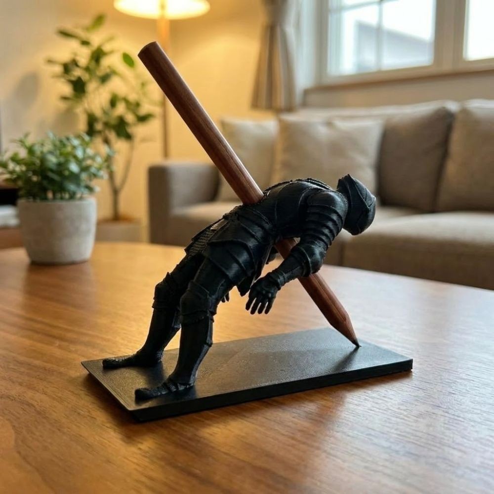 1pc Creative Pen Stand Knight Pen Holder Pencils Holder Warrior Desk Organizer