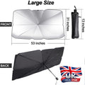 Car Windshield Sunshade Umbrella, Front Window UV Reflector, Foldable Sun Visor