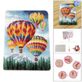 DIY Hot Air Balloon Latch Hook Rug Kit 1 Set Carpet Embroidery Craft for Home