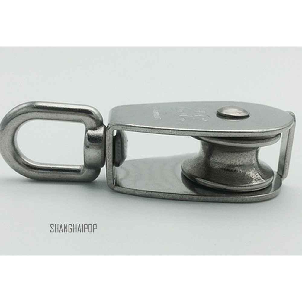 1 X Stainless Steel Pulley Rope Pully Lifting Wheel Single Swivel Block M20 20mm