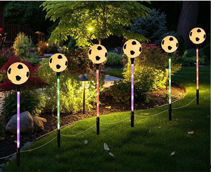 4th of July Patriotic Solar Pathway Lights,2026 World Cup Soccer LED Stake Light