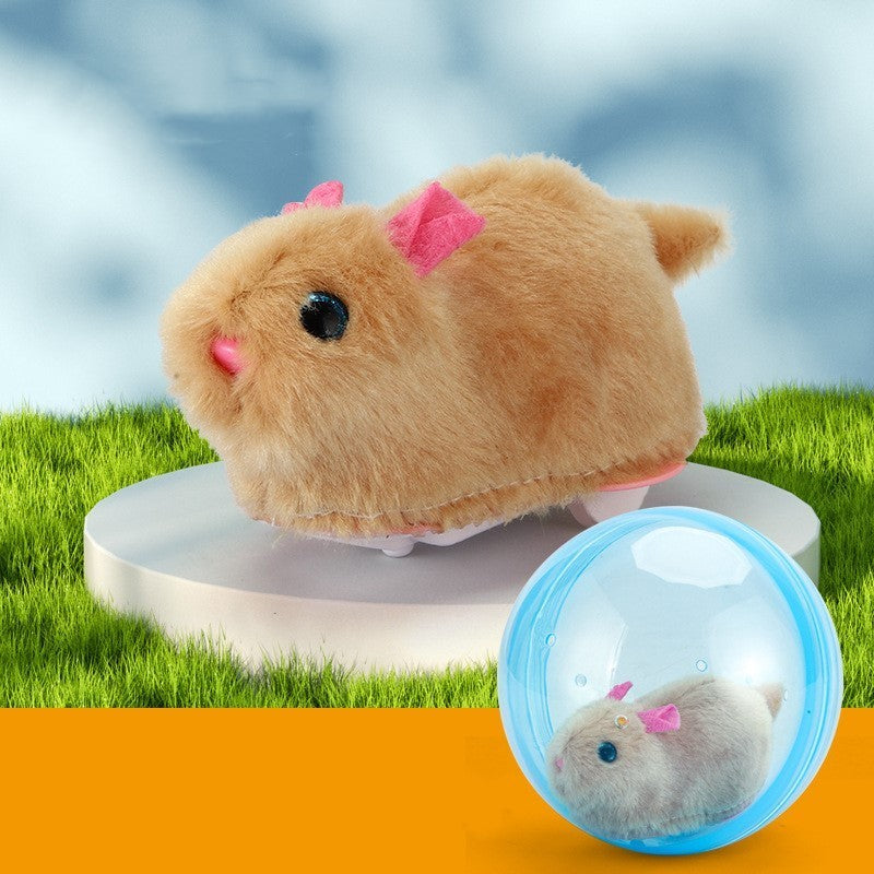 Electric Hamster – ABS | Rolling Ball | Plush Hamster | Interactive Pet Toy