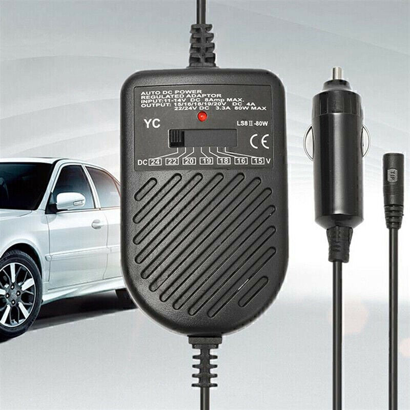 80W Universal Car Charger 15V Laptop Notebook Power Supply Adapter N4R7