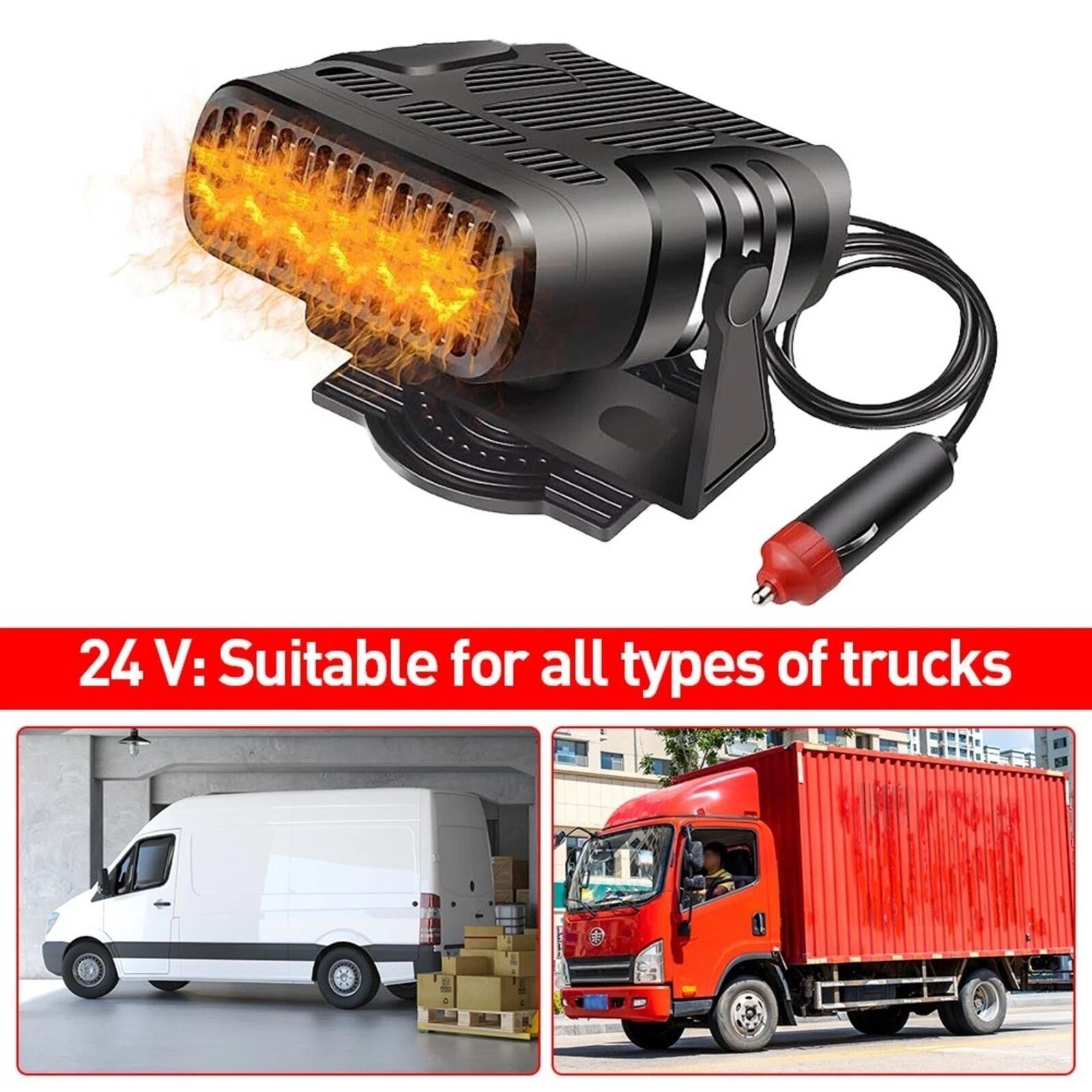 200W Car Heater Portable Electric Heating Fan Defogger Defroster Demister 24V UK