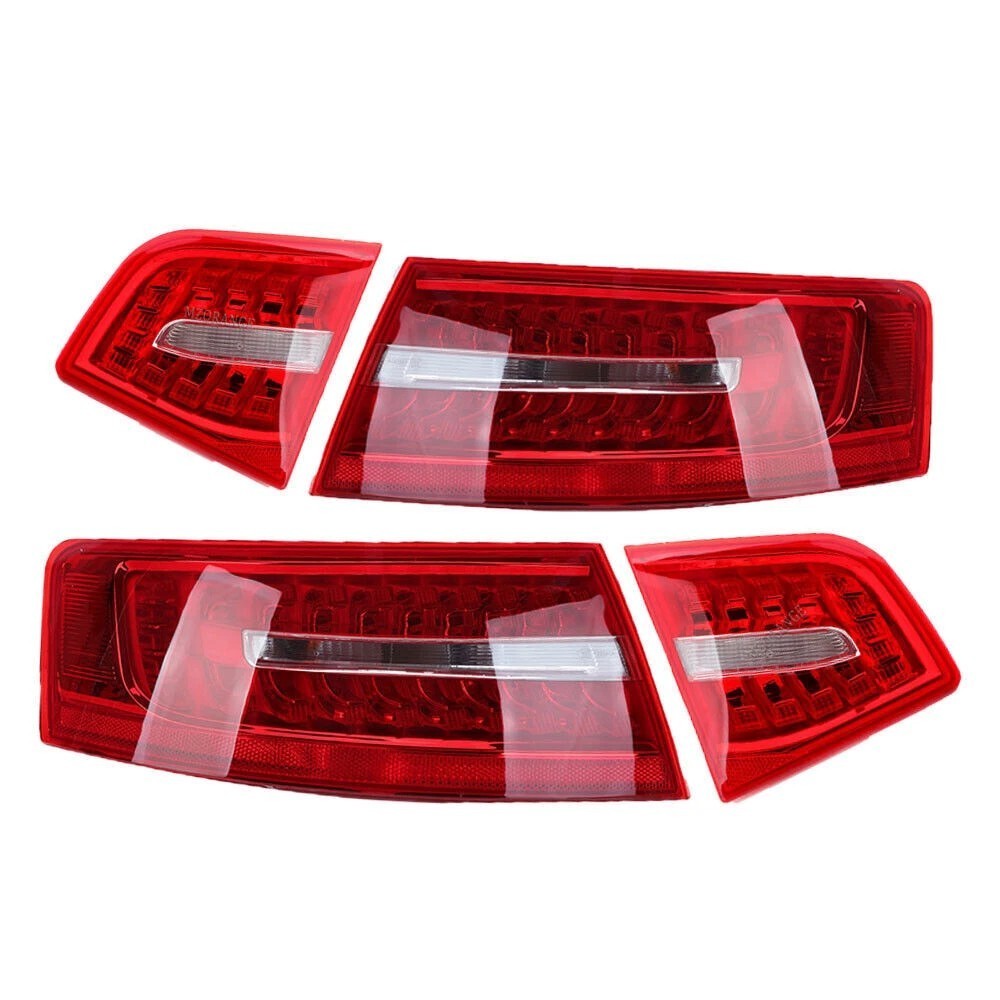For Audi A6 S6 Saloon 2009-2011 LED Rear Outer Inner Tail Light Brake Lamp Set