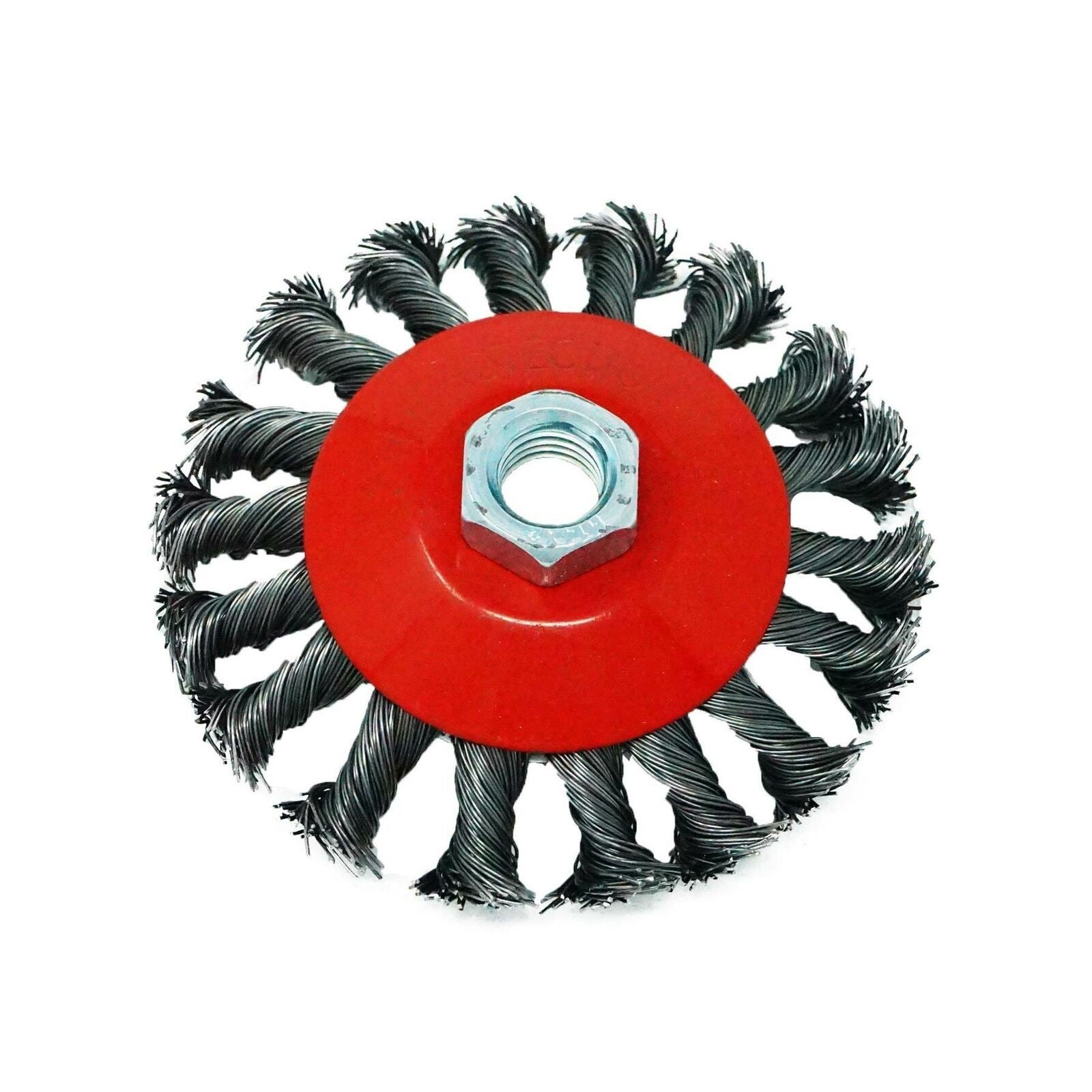 4PCS 4" TWISTED KNOT WIRE WHEELS FLAT BRUSH FOR ANGLE GRINDER REMOVE RUST UK