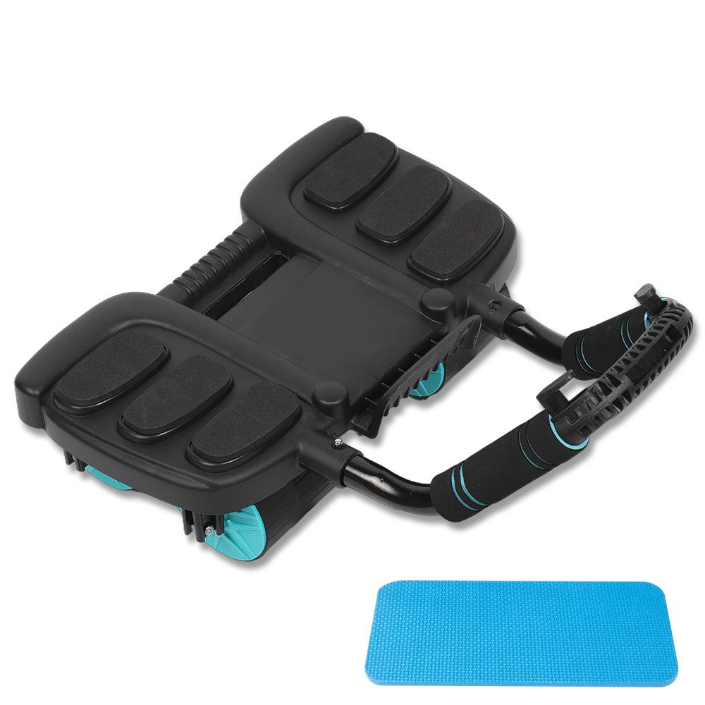 Abdominal Wheel Roller with Elbow Support Automatic Rebound 4 Wheels Workout Gym