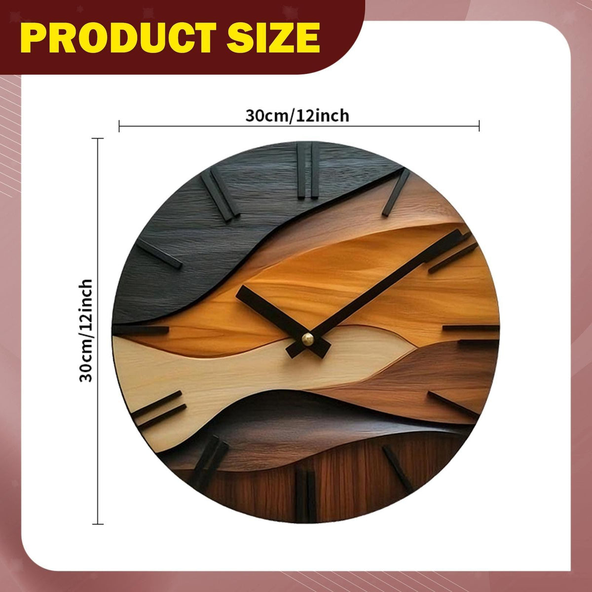 Wooden Wall Clock Wall Ornament Modern Aesthetic Quiet Decorative Clock Silent
