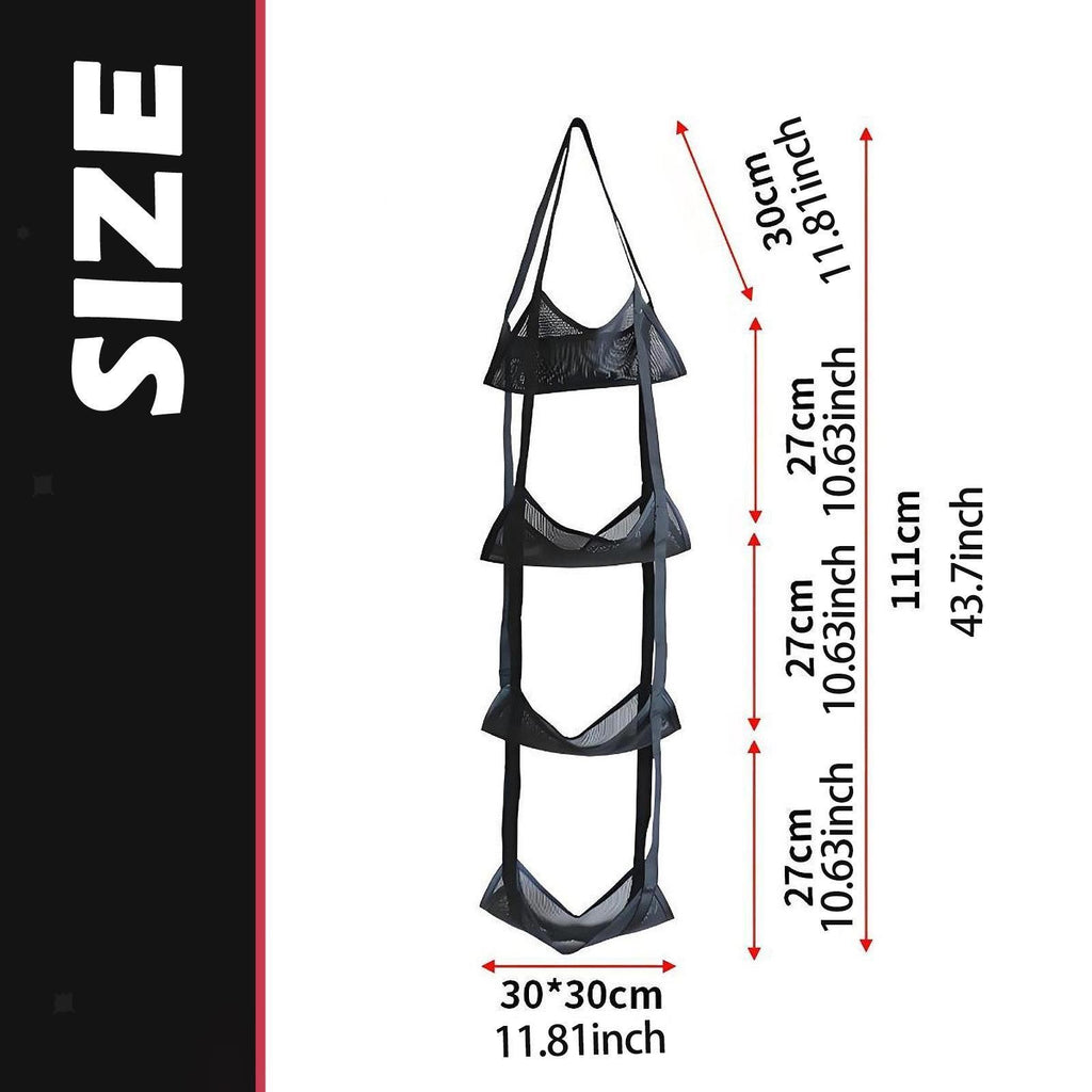 Sports Ball Storage Net for Garage Vertical Sports Equipment Organizer Mesh Bag