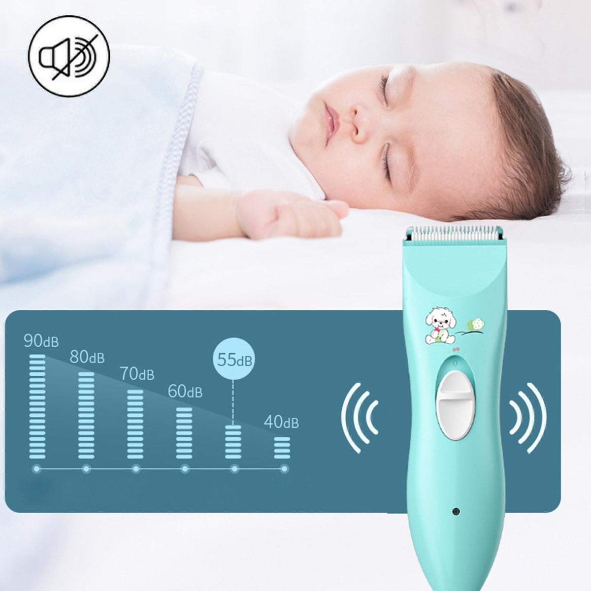 Baby Kids Hair Clippers Child Electric Safe Trimmer Silent Cutting Machine