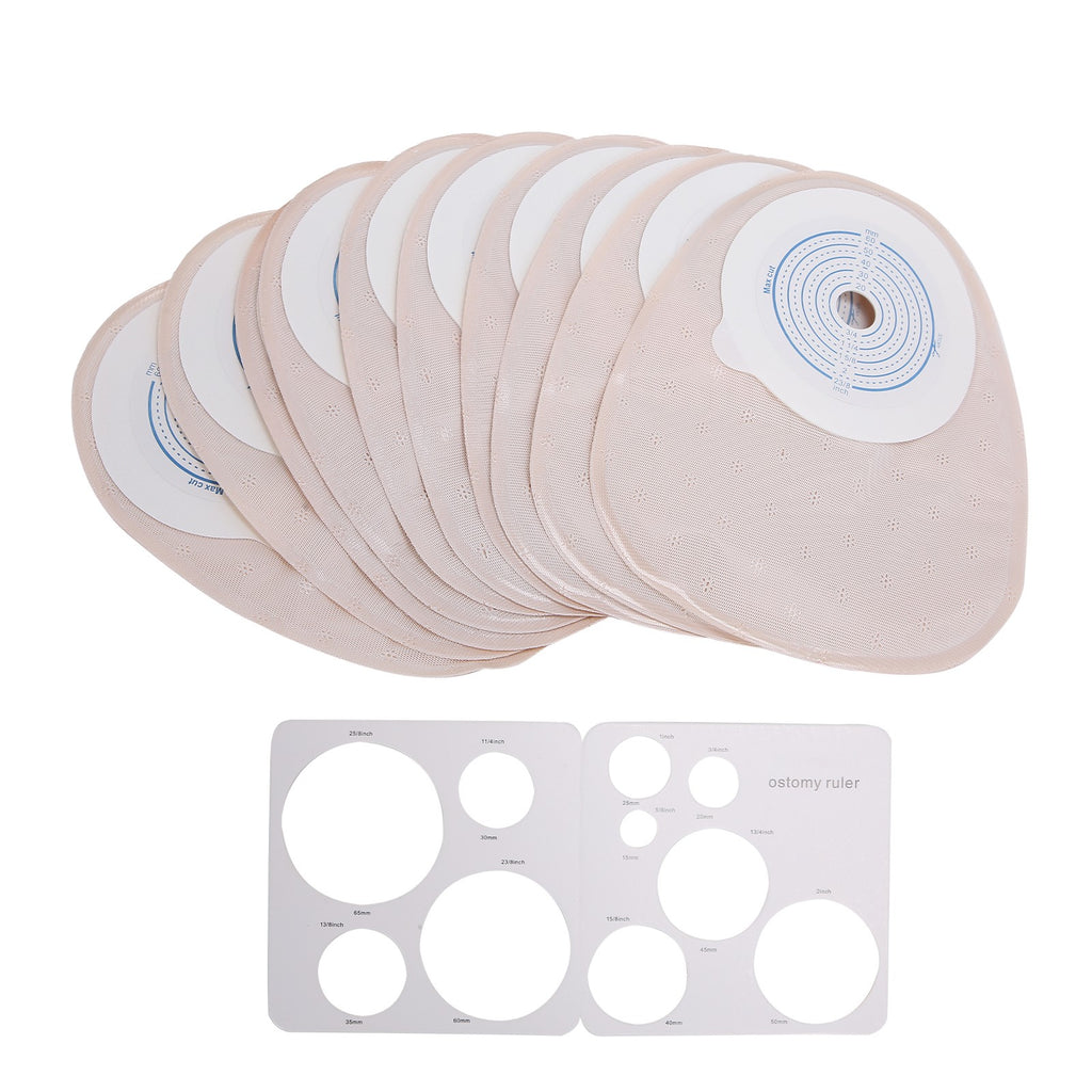 (10 PCS)Disposable Colostomy Bags One-Piece Closed Stoma Bag Ostomy Colostomy