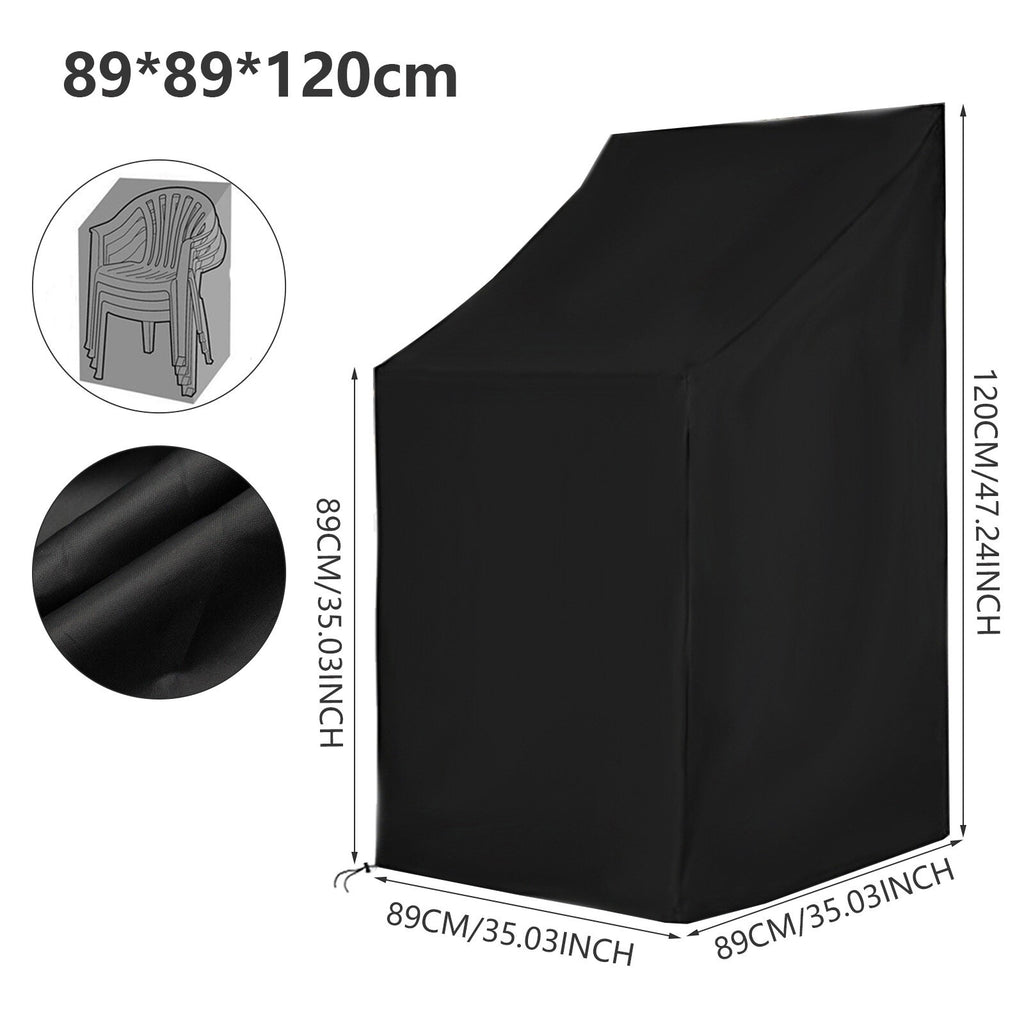 Waterproof Large Stackable Garden Chair Cover Heavy Duty Outdoor Seat Protector