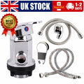 Chrome Caravan Shower Mixer Tap Outlet 1/2" with 800mm Push Fit Tails Campervan