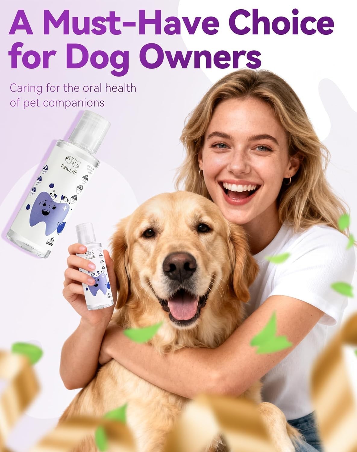 1-2PACK PawBright Dental Plus, Odorless & Flavorless Formula to Fight Tartar-NEW