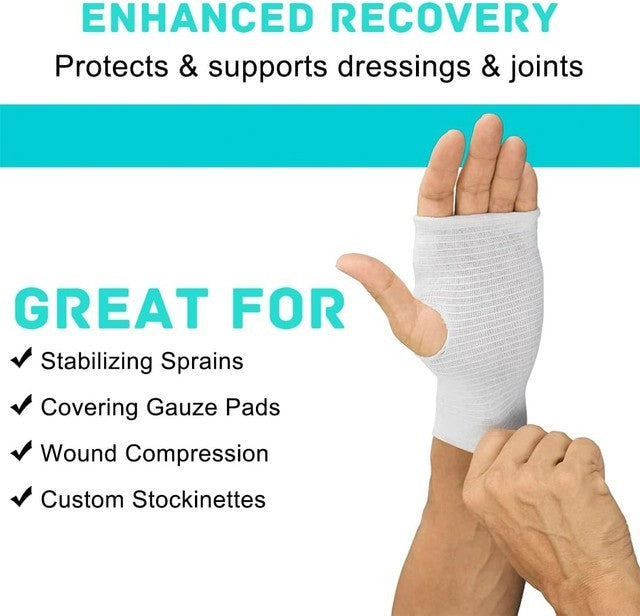 5cm x 5m Tubular Bandage Two Way Stretch Dressing Elastic Bandage for Wrist Arm