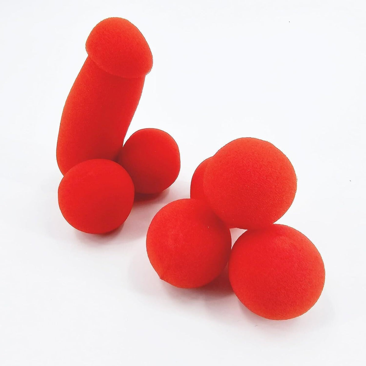 Banana Prank Sponge, Small Sponge Brother with 4 Red Sponge Balls, Big Red Spong