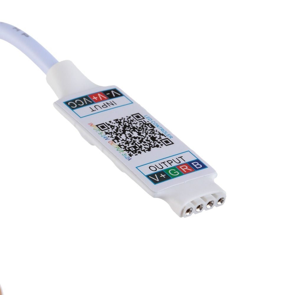 Plug to 4Pin Connector LED Light Strip Bluetooth Adaptor Music RGB Controller