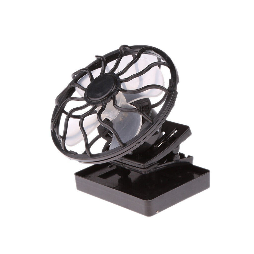 Mini Solar Power Clip Fan 2Pcs For Outdoor Hat Camping Cooling Use
