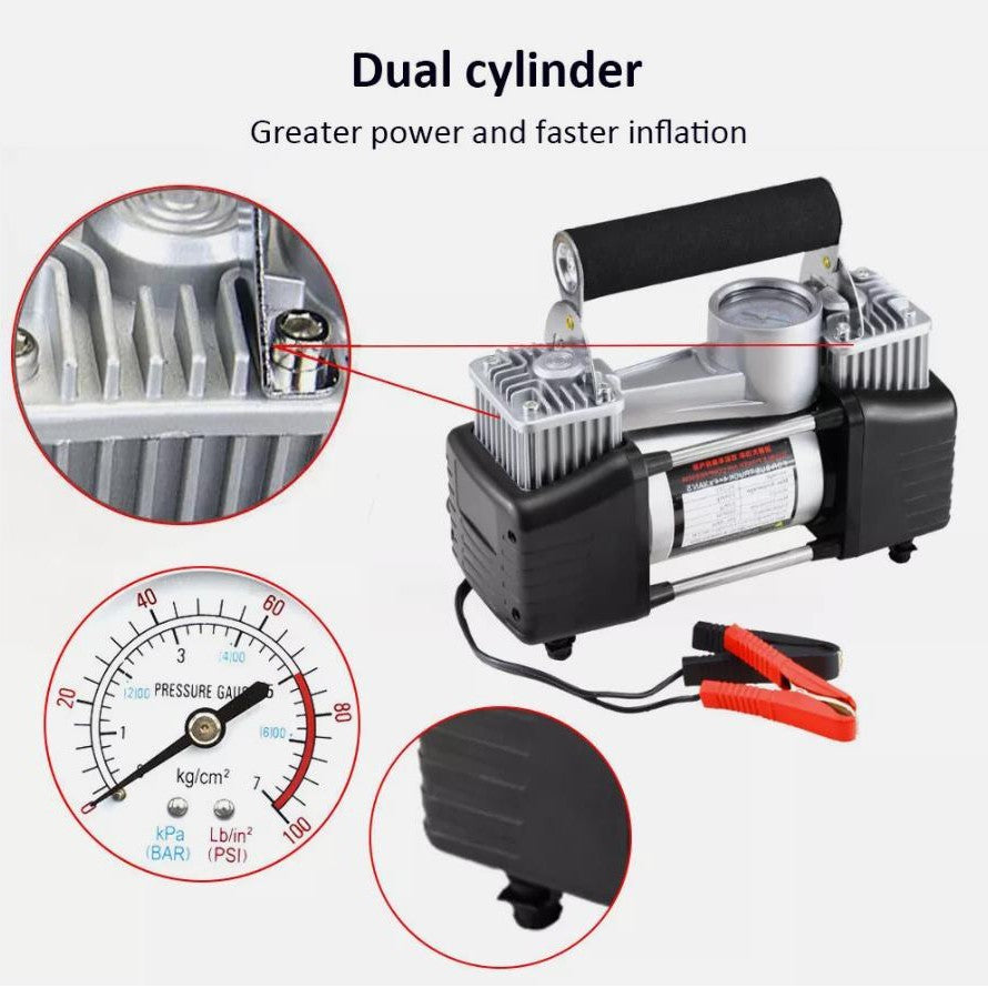 12V Heavy Duty  Electric Car Tyre Inflator 150PSI Portable Air Compressor Pump