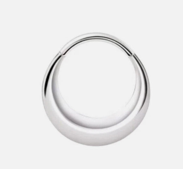 1PC 16G Titanium G23 /Steel Nose Ring Hoop Chunky Oval Hoop Earring Women Men.*