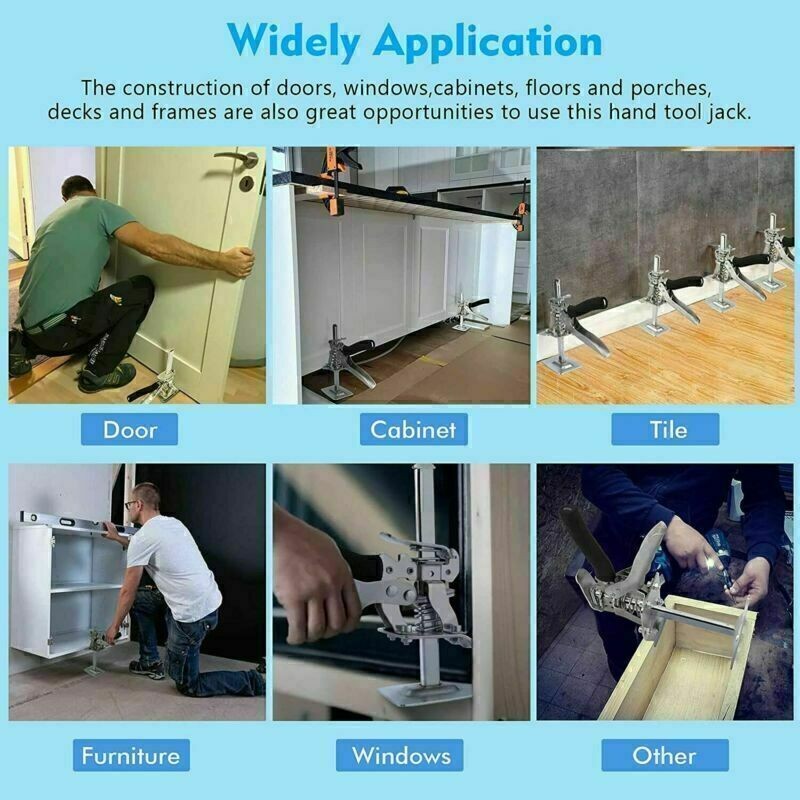 Labor Saving Arm Brick Lifter Hand Lifting Home Tool Door Cabinet Jack Clamp UK
