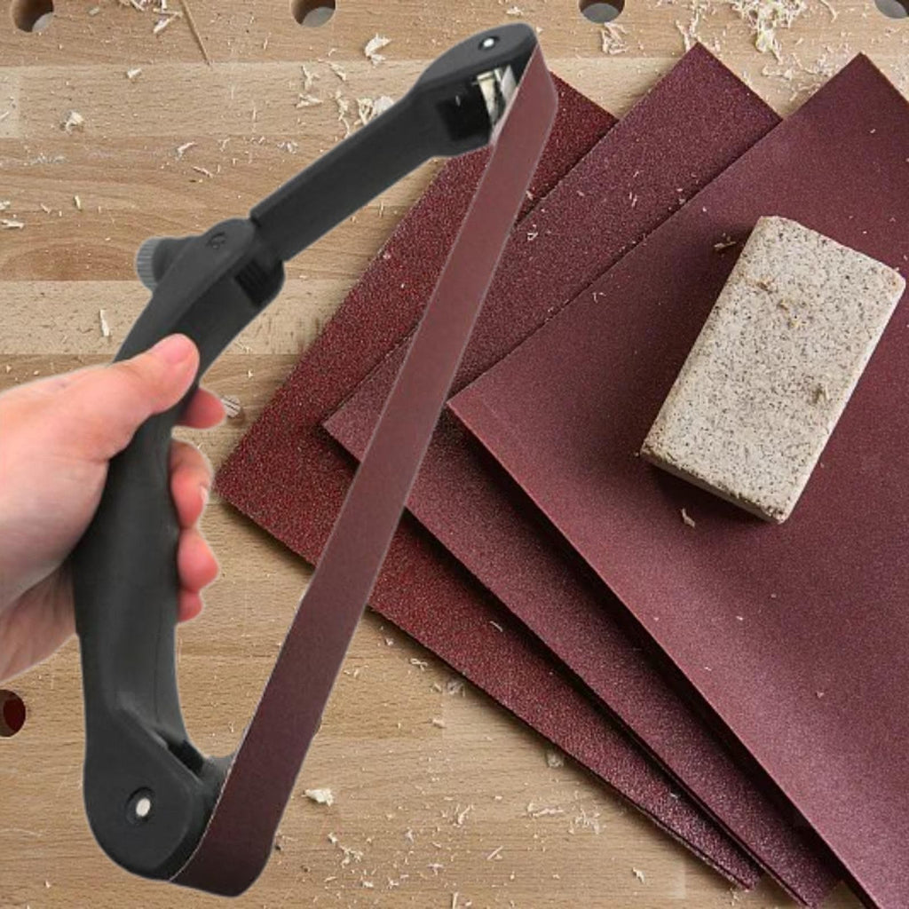 Bow Shape Sandpaper Holder Sanding Belt Holder for Automotive Wall Furniture