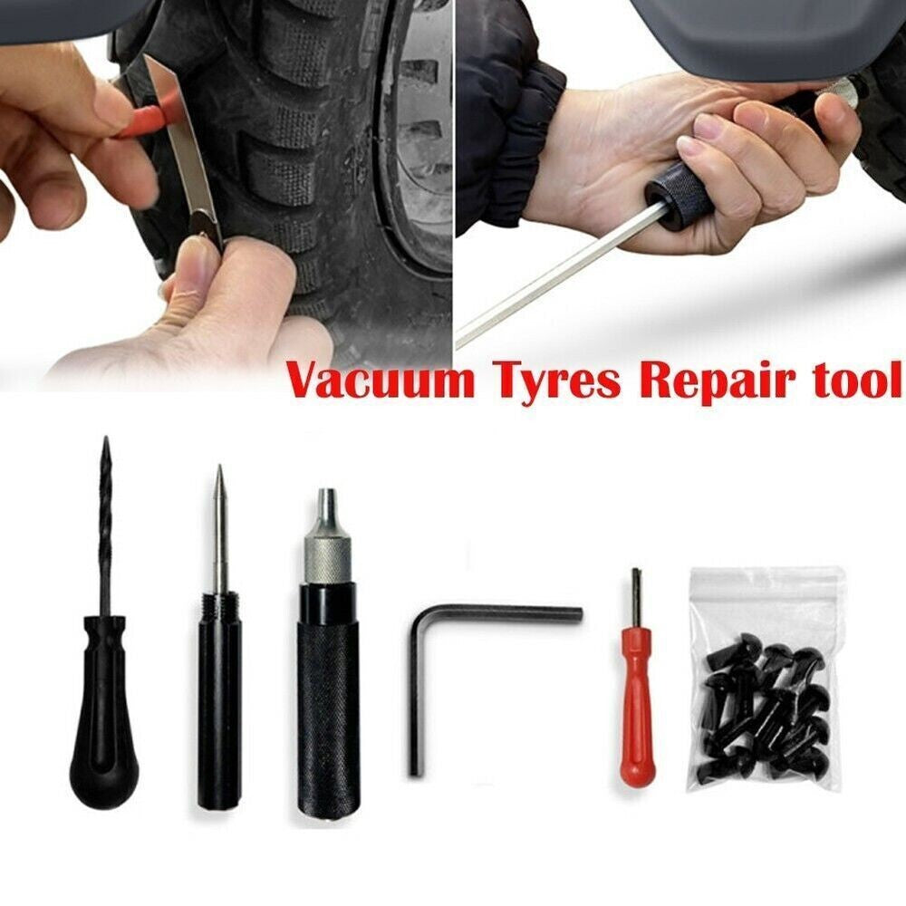 17* Outer Tire Puncture Repair Kit Mushroom Plug Tool Motorcycle Scooter Bike ☘