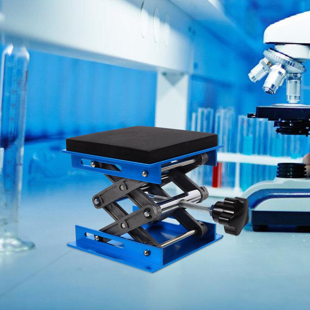 New Lifting Table Aluminum Bracket Lab Jack Hand Held Height Adjustable