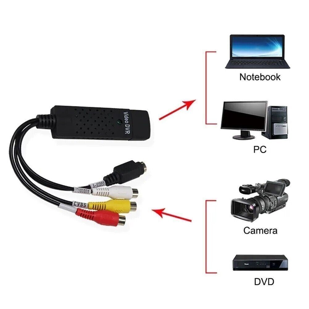 Transfer Video Recordings from VCR TV to Computer with USB Capture Card UK
