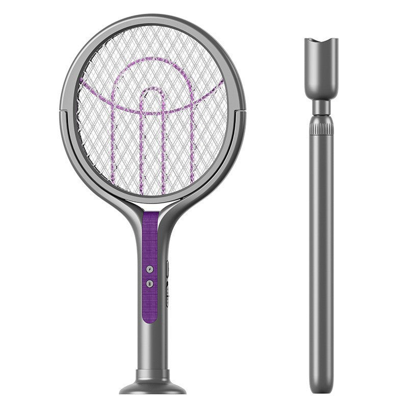 Electric Fly Swatter Bug Racket Rechargeable Bug Zapper - Telescopic Extension