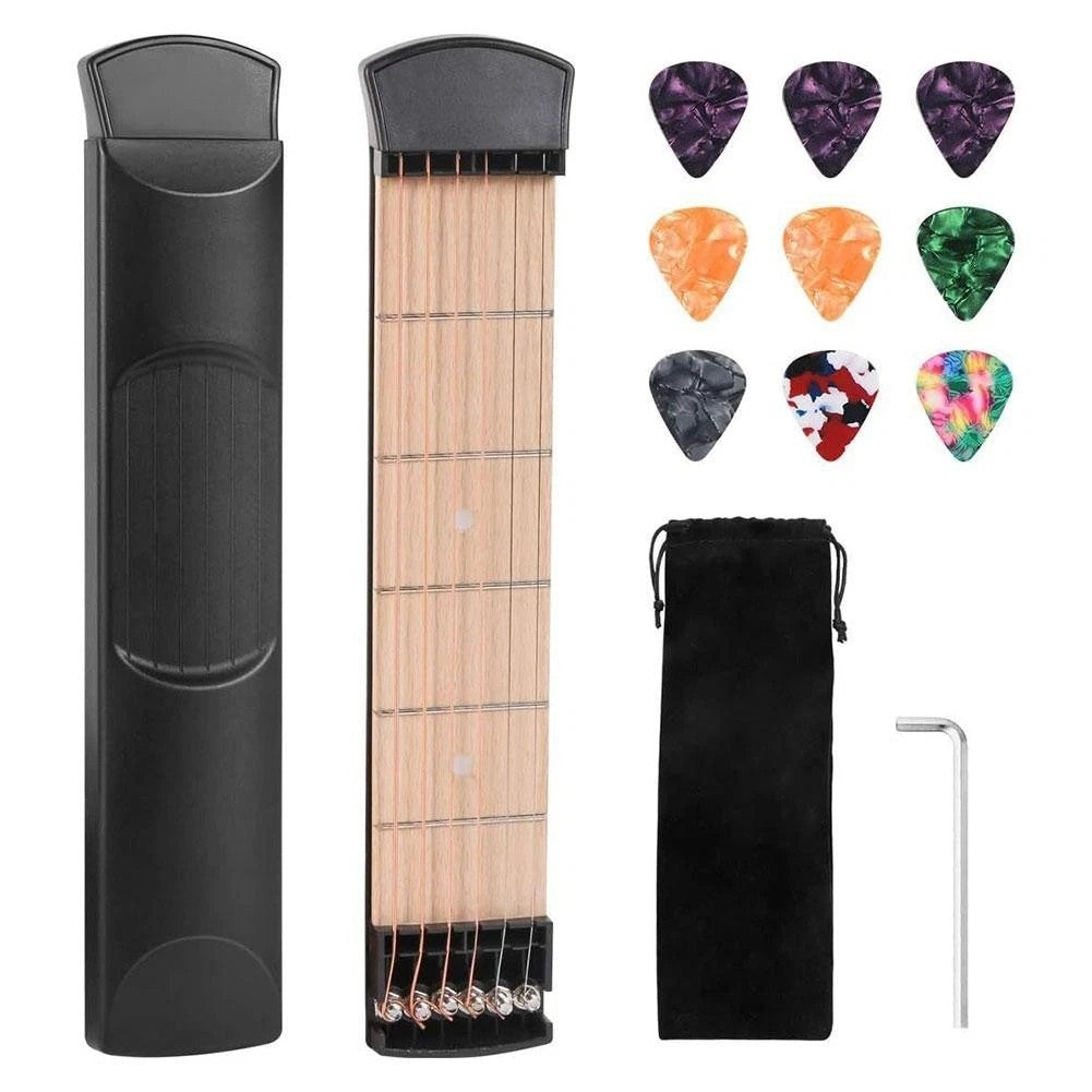 Portable Pocket Guitar 6 Fret Guitar Chord Practice Tool for Beginners Practice