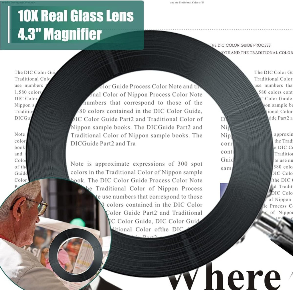 10X Magnifying Glass Lamp LED Light Magnifier Desk Table Task Craft Work Bench