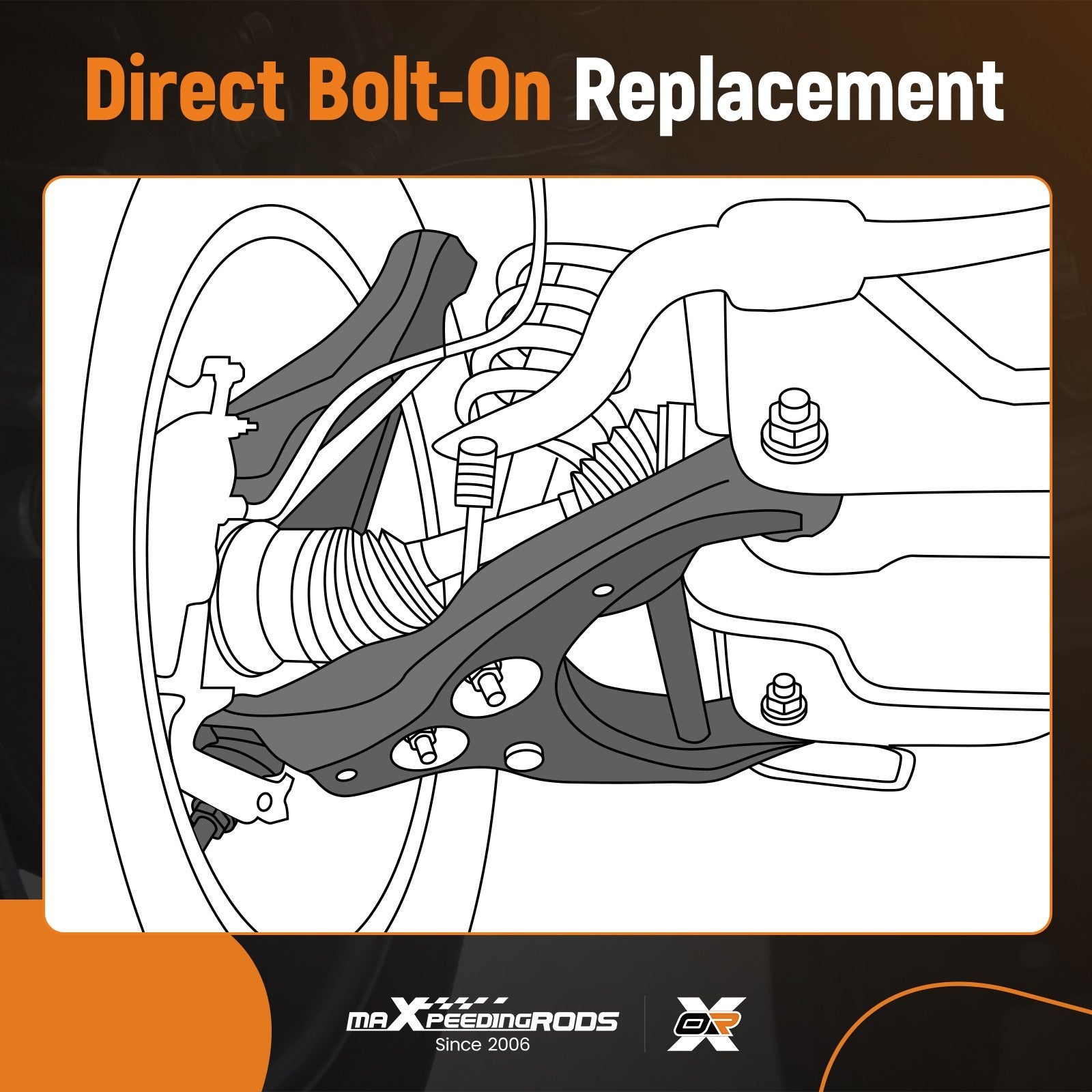 FRONT LOWER REAR RIGHT SUSPENSION CONTROL ARMS FOR MERCEDES C/E-CLASS W205 W213