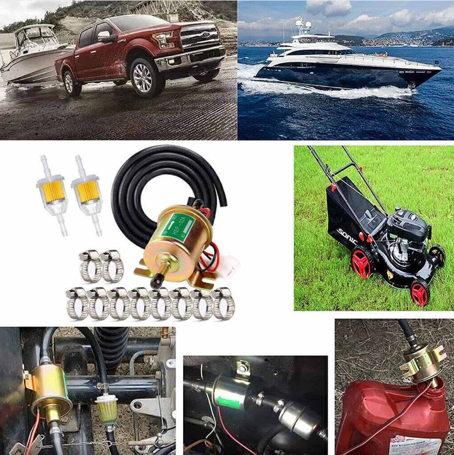 HEP-02A Petrol Gas Diesel Car 12V Universal Low Pressure Electric Fuel Pump B